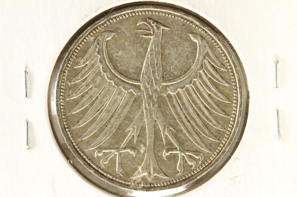 1966-J GERMAN SILVER 5 MARKS (1 of 2)