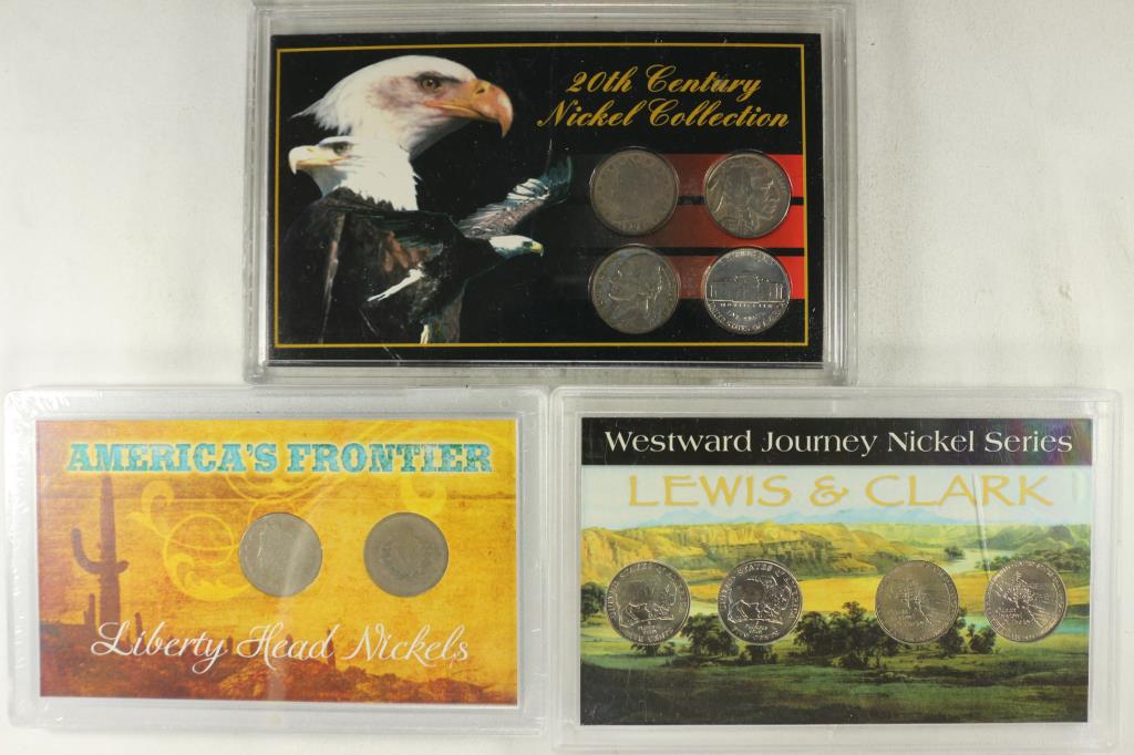 3 US COIN SETS, AMERICAS FRONTIER 2 LIBERTY "V" (1 of 2)