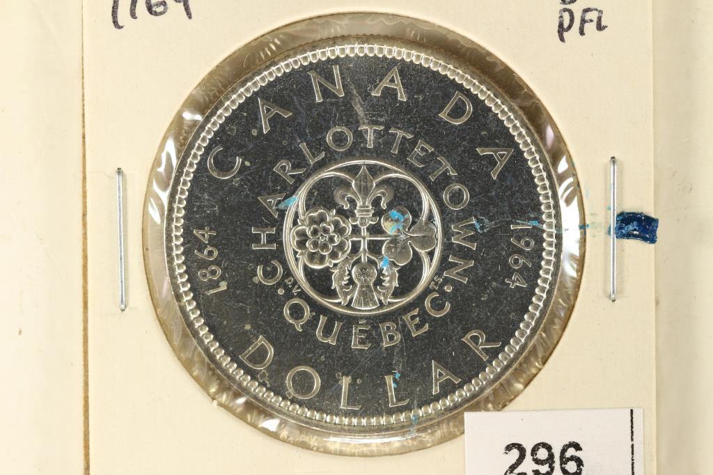 1964 CANADA CHARLOTTETOWN SILVER DOLLAR BU (1 of 2)