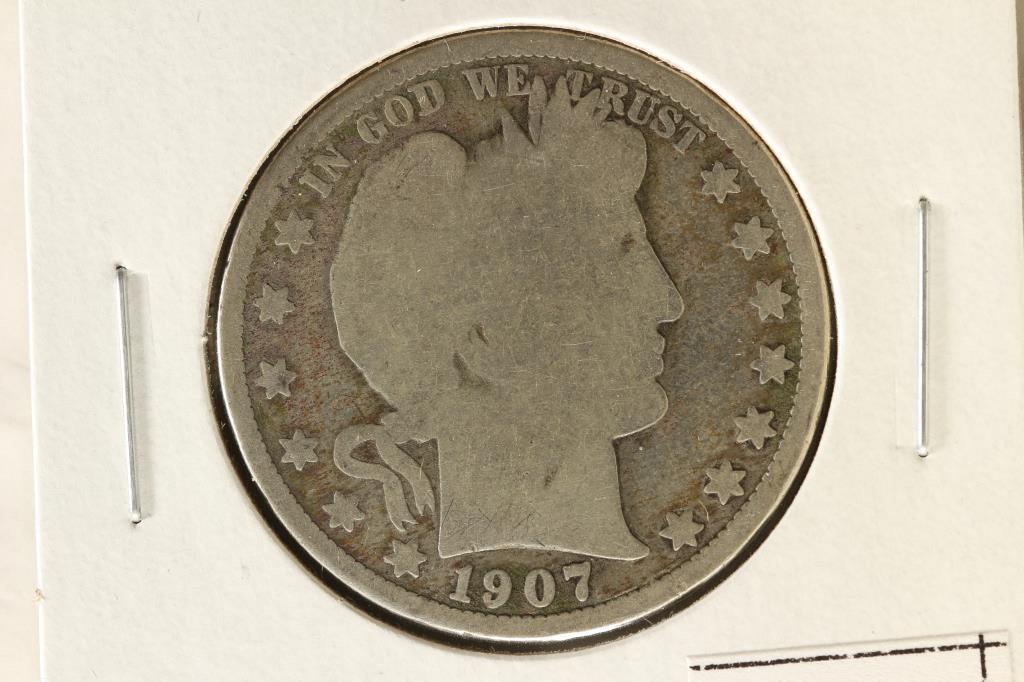 1907-D BARBER HALF DOLLAR (1 of 2)