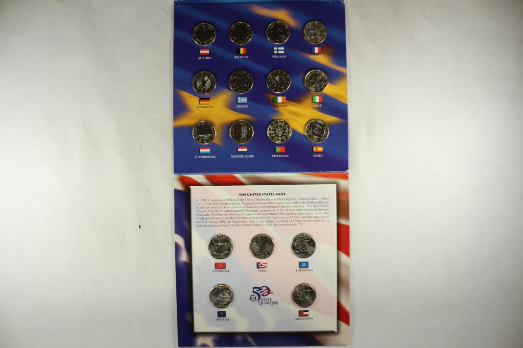 THE 50 STATE QUARTERS & EURO COIN COLLECTION (1 of 4)