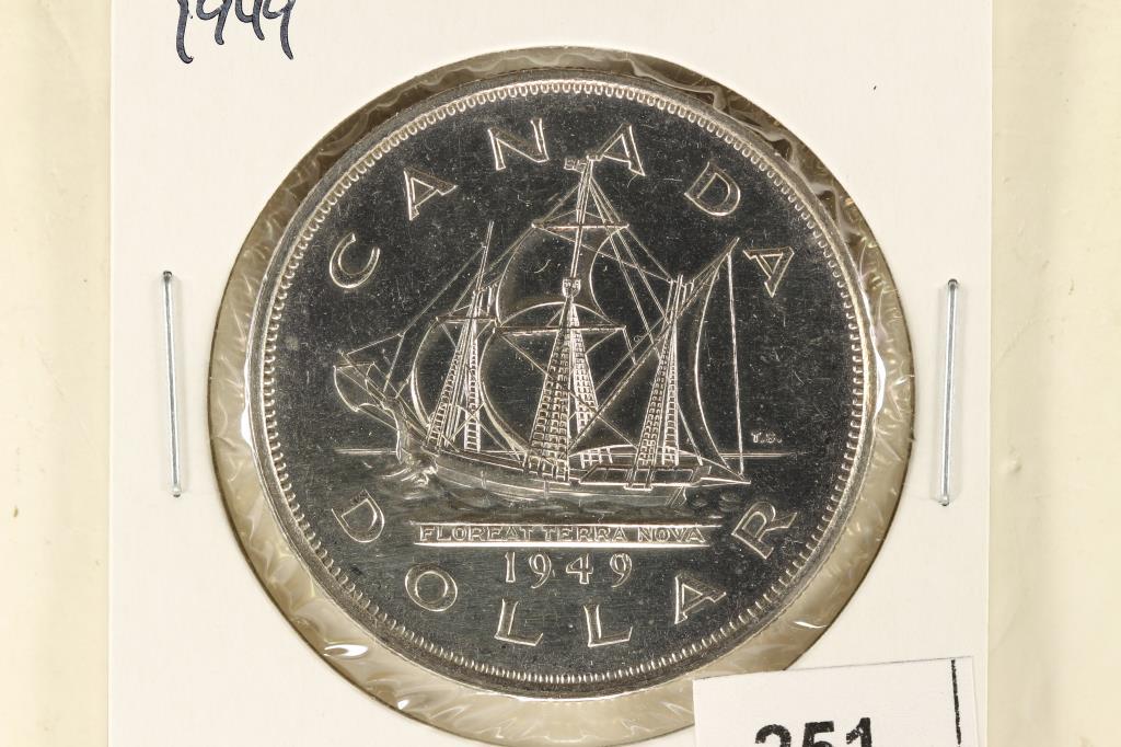 1949 CANADA SILVER DOLLAR BRILLIANT UNC (1 of 2)
