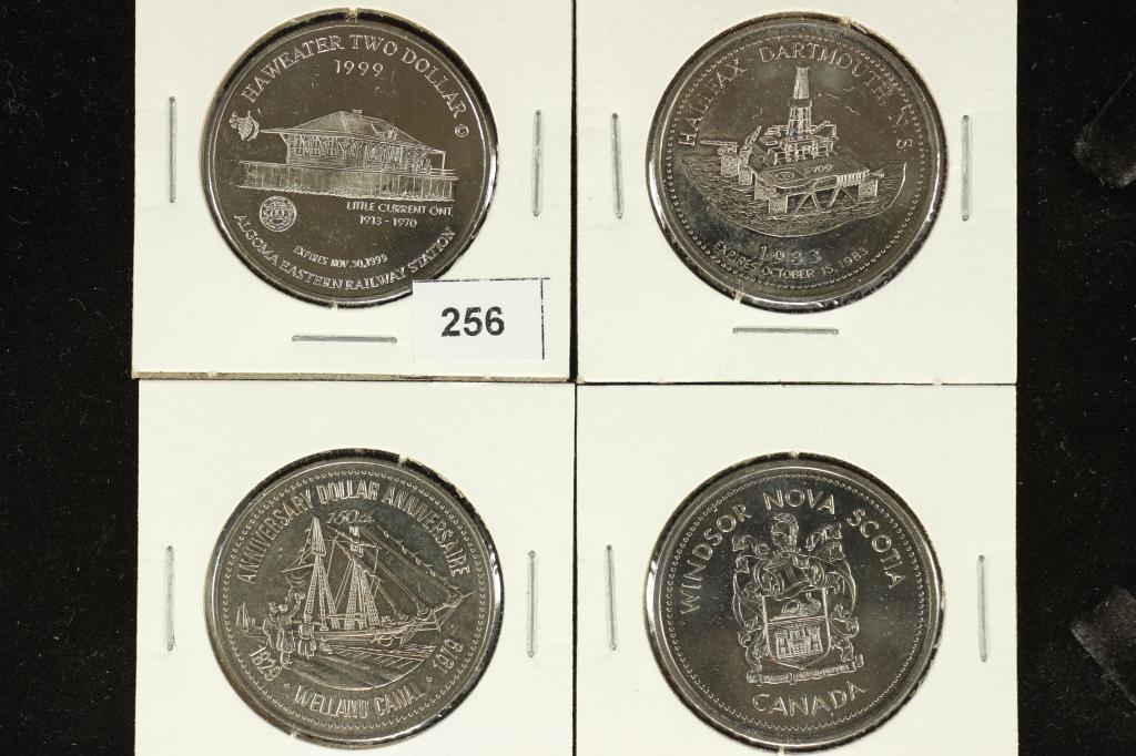 4 ASSORTED CANADA TRADE DOLLARS 1999 HAWEATER, (1 of 2)