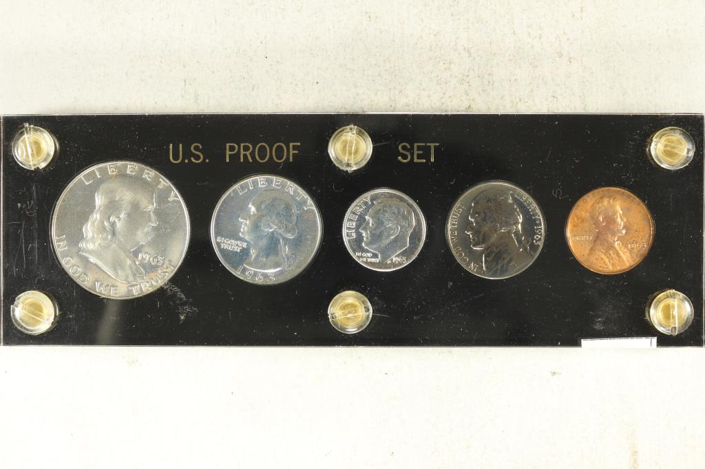 1963 US SILVER PROOF SET IN PLASTIC CASE (1 of 2)