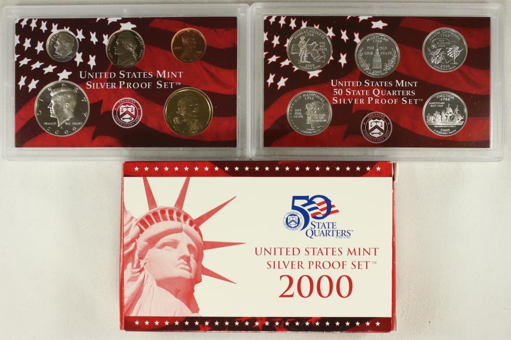 2000 US SILVER PROOF SET (WITH BOX) (1 of 2)