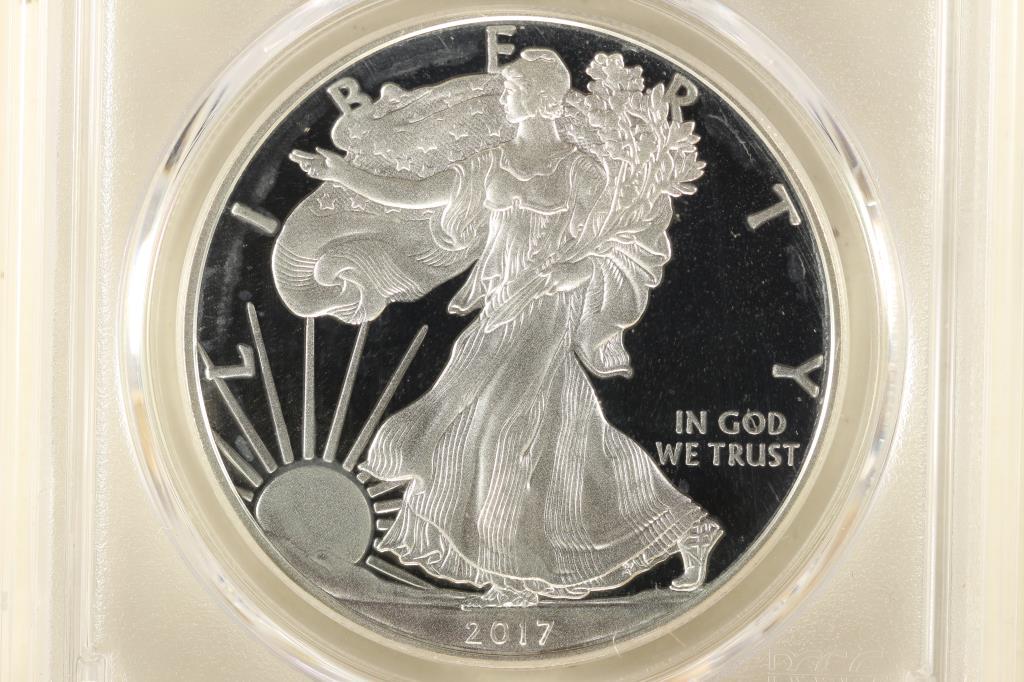 2017-S AMERICAN SILVER EAGLE PCGS PR70 DCAM (1 of 3)