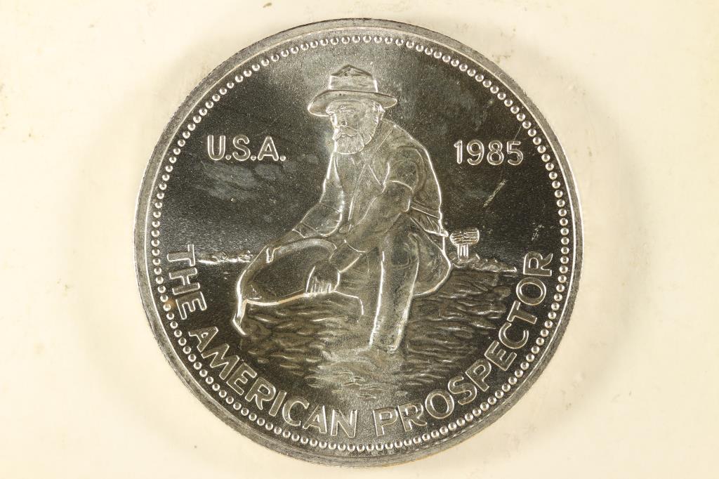 1985 AMERICAN PROSPECTOR 1 TROY OZ. 999+ FINE (1 of 2)