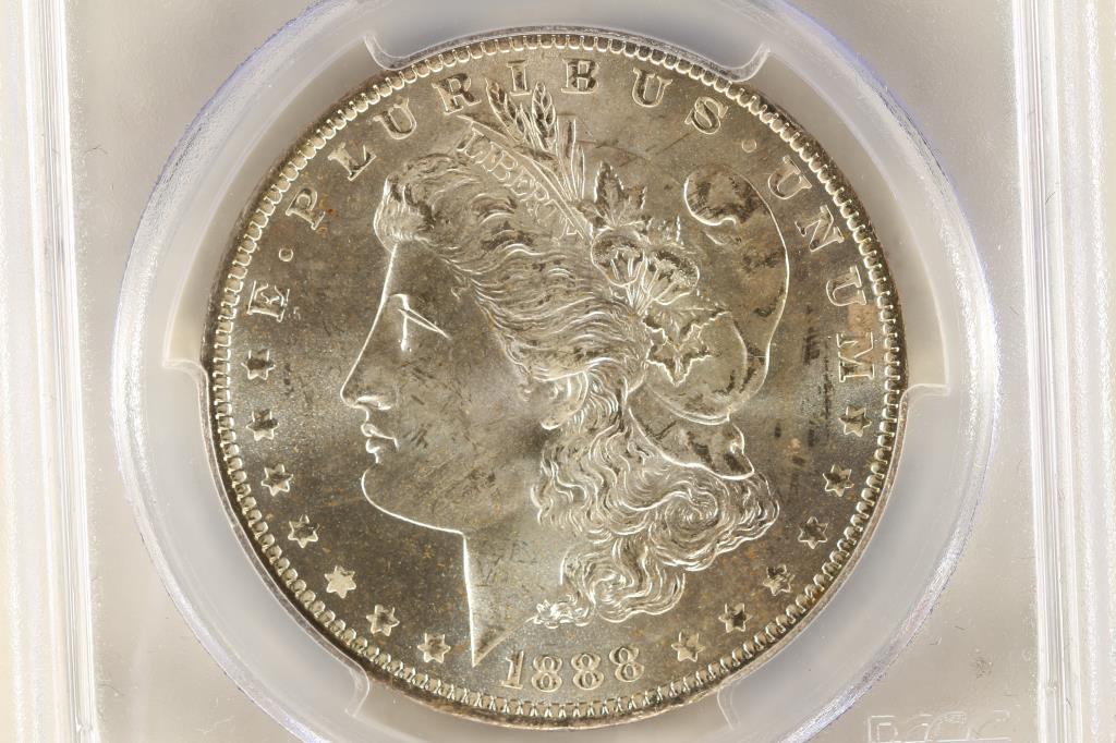 1888-O MORGAN SILVER DOLLAR PCGS MS65 WITH (1 of 3)
