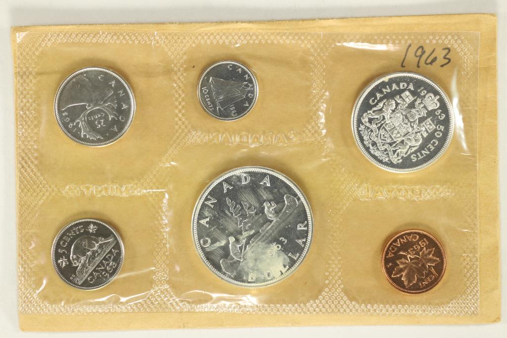 1963 CANADA SILVER (PF LIKE) SET WITH ENVELOPE (1 of 2)