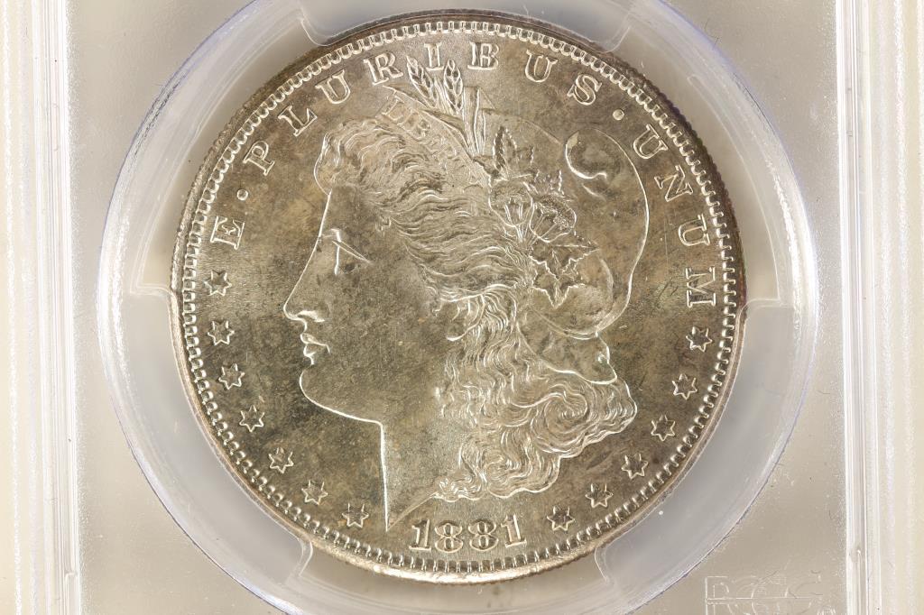 1881-S MORGAN SILVER DOLLAR PCGS MS63 (1 of 3)