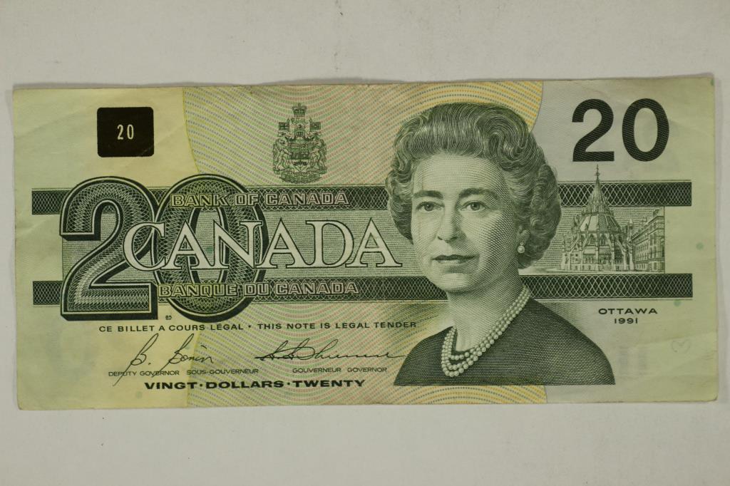 1991 CANADA $20 BILL (1 of 2)