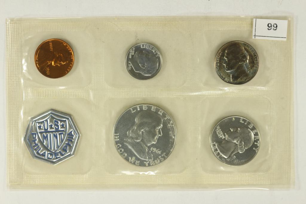 1961 US SILVER PROOF SET (WITHOUT ENVELOPE) (1 of 2)