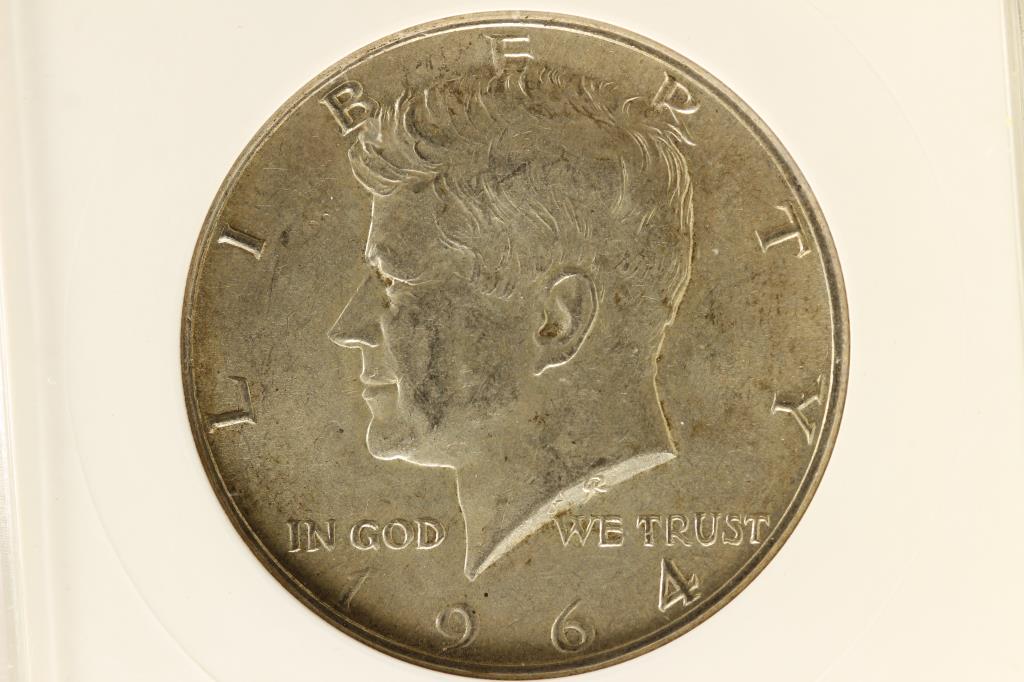 ERROR 1964-D DOUBLE DIE OBV. 90% SILVER JFK (1 of 3)