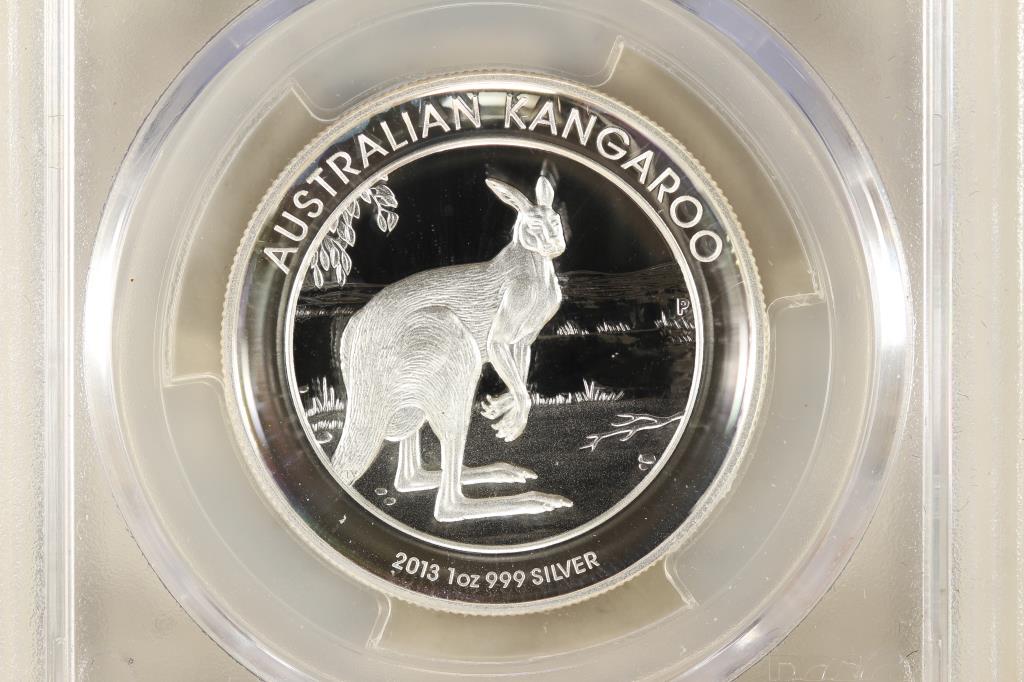 2013-P AUSTRALIA KANGAROO 1 OZ. SILVER HIGH RELIEF (1 of 2)