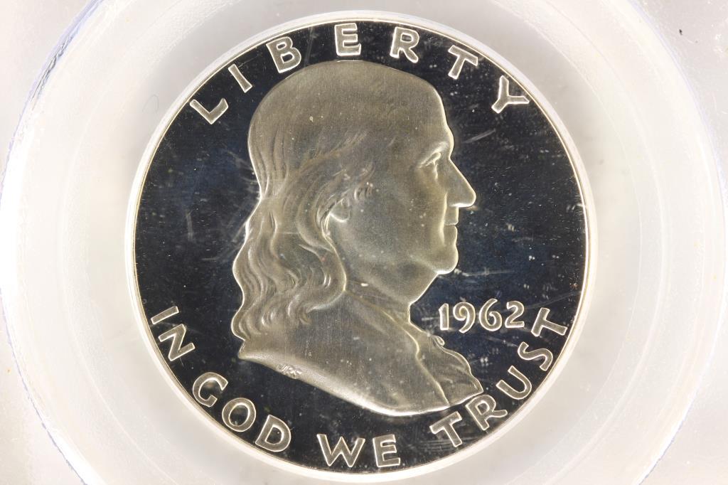 1962 FRANKLIN HALF DOLLAR PCGS PR67 DCAM (1 of 2)