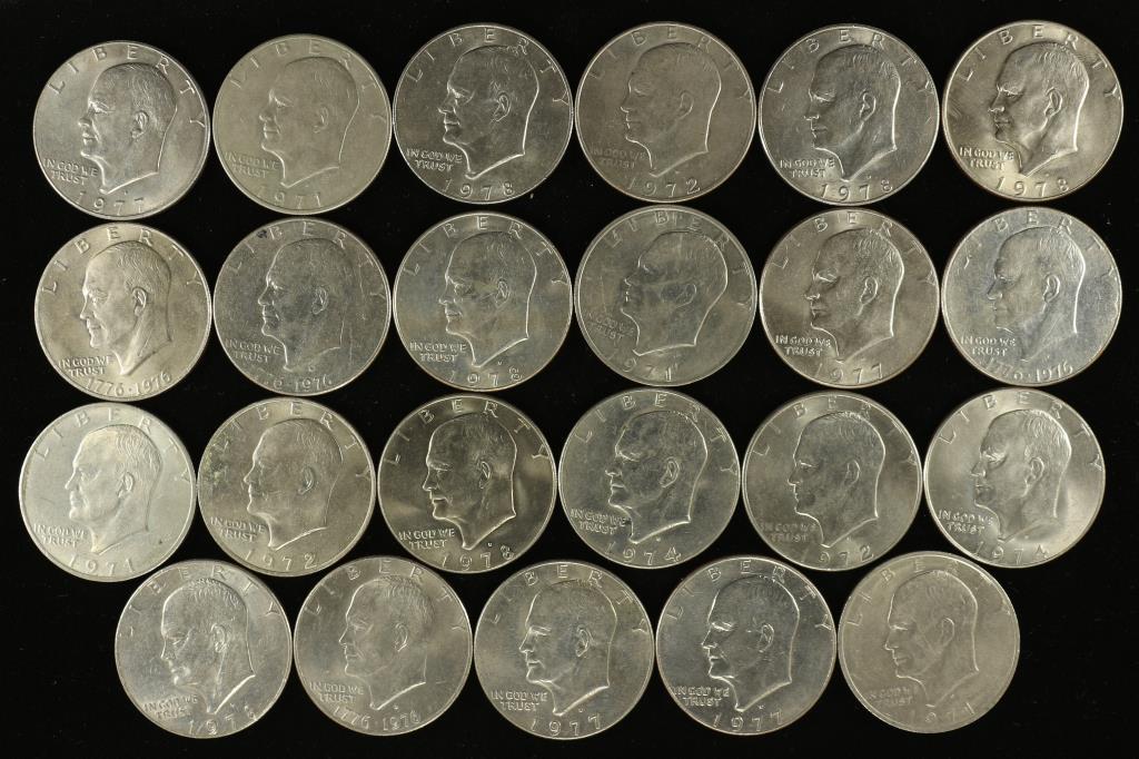23 ASSORTED IKE DOLLARS (1 of 2)