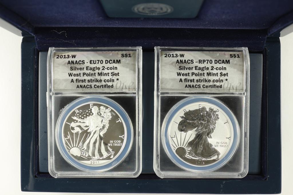 AMERICAN EAGLE WEST POINT 2 COIN SILVER SET (1 of 4)