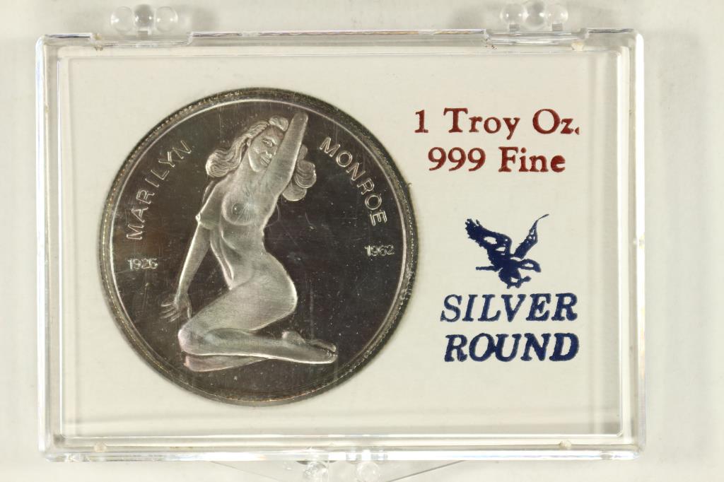 MARILYN MONROE 1 TROY OZ .999 FINE SILVER PROOF (1 of 2)