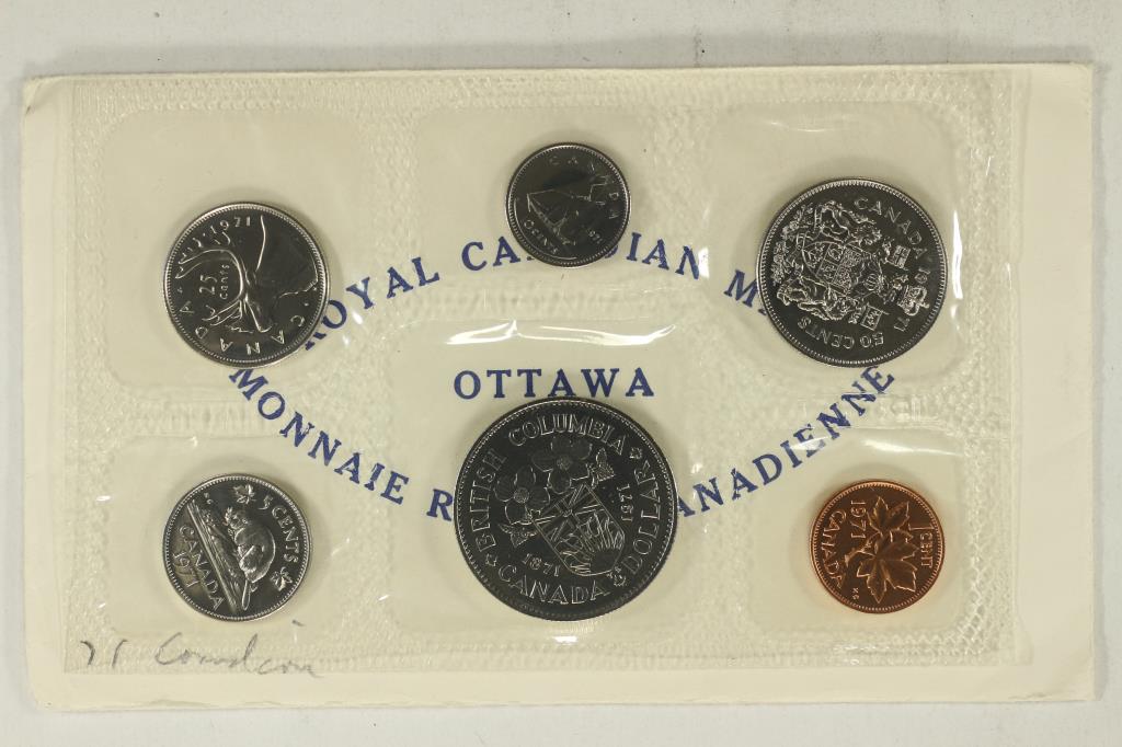 1971 CANADA UNC SET ORIGINAL ROYAL CANADIAN MINT (1 of 2)