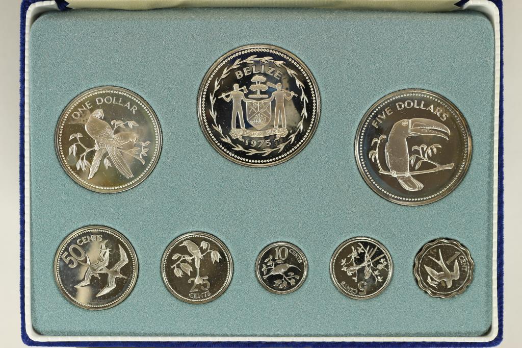 1975 BELIZE SOLID STERLING SILVER PROOF SET (1 of 3)