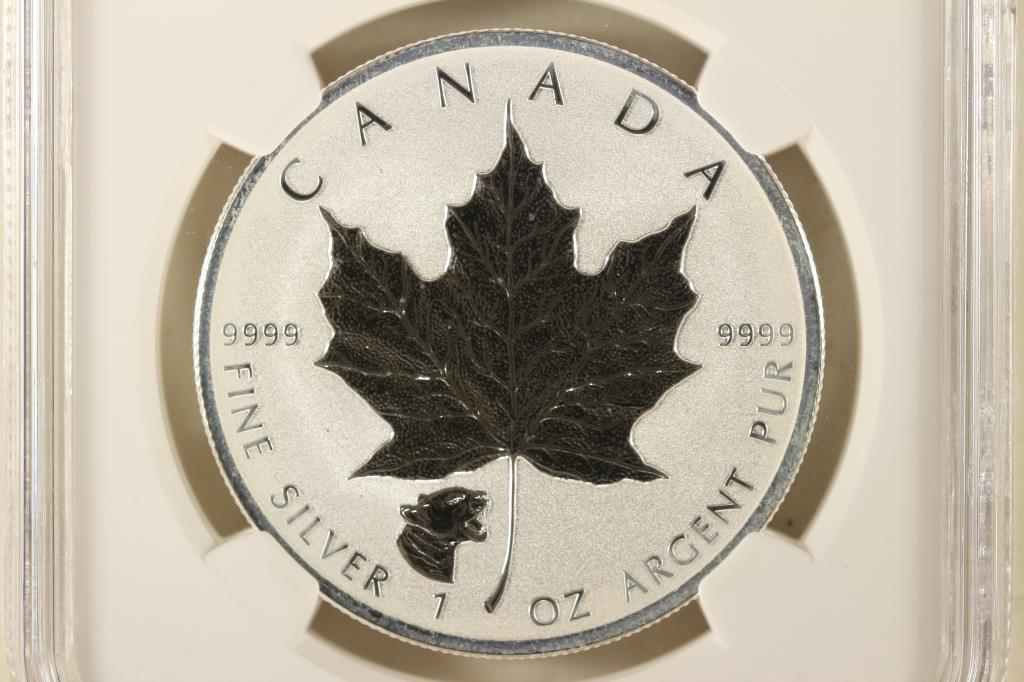 2018 Canada $5 Maple Leaf Incuse Design Silver Coin Ngc Ms69 Early