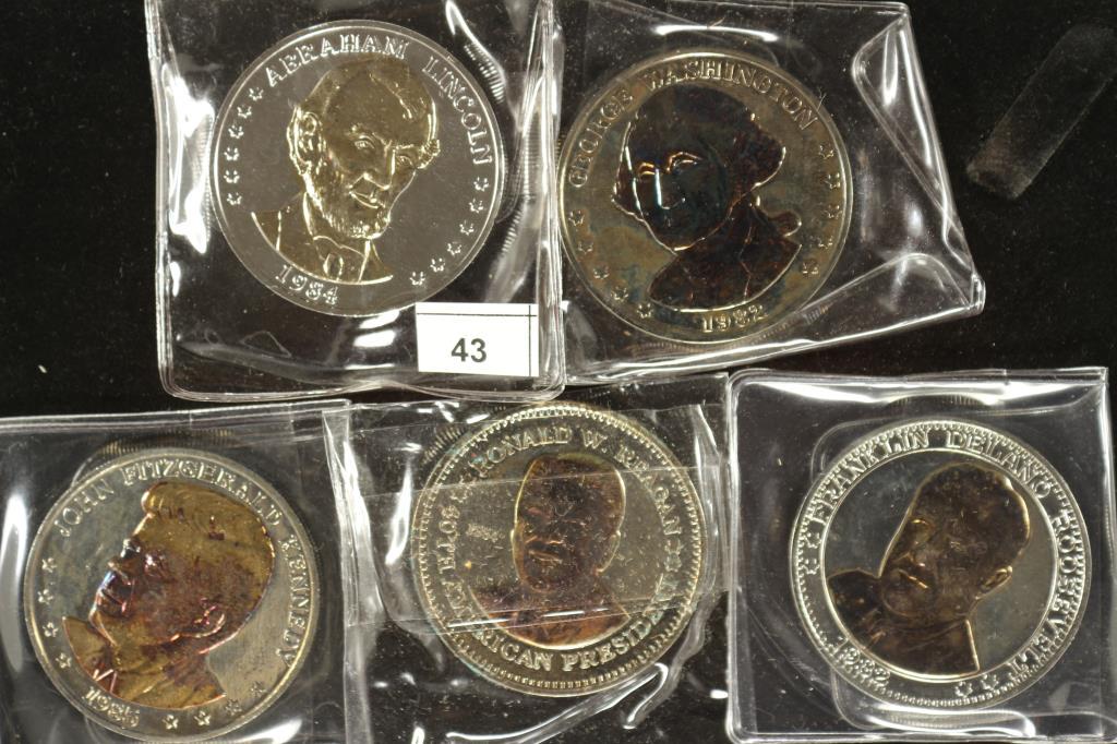 5 ASSORTED PRESIDENTIAL GOLD ENHANCED (1 of 2)