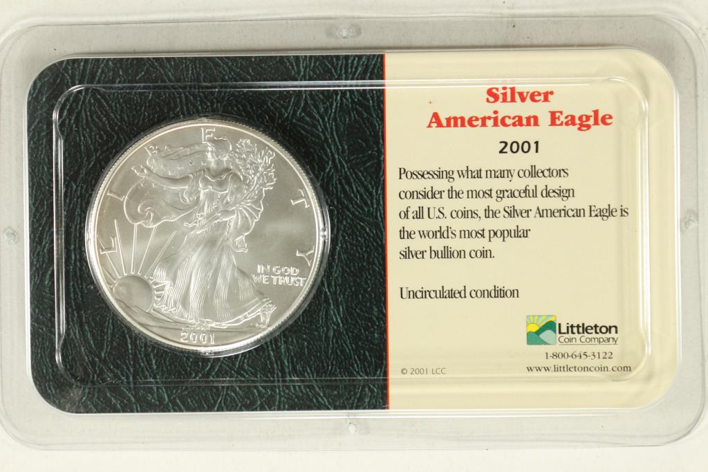 2001 AMERICAN SILVER EAGLE BRILLIANT UNC (1 of 2)