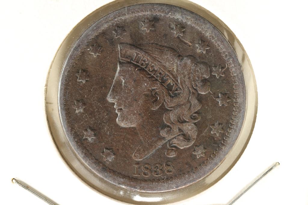 1838 US LARGE CENT (FINE) (1 of 2)