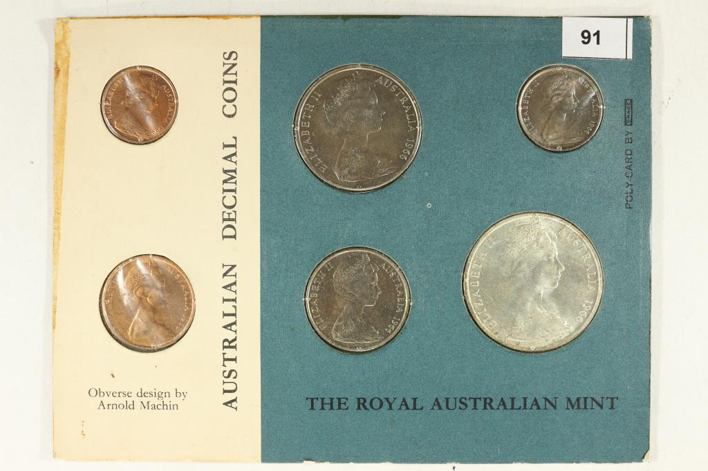 1966 AUSTRALIAN DECIMAL COINS SET BRILLIANT UNC (1 of 2)