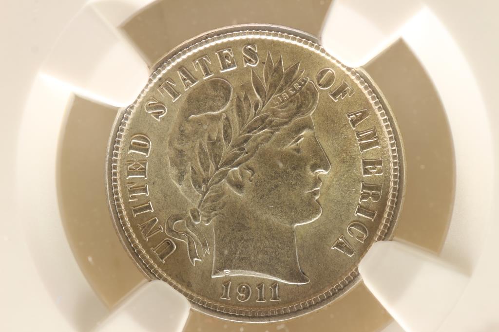 1911 BARBER DIME NGC MS62 (1 of 3)