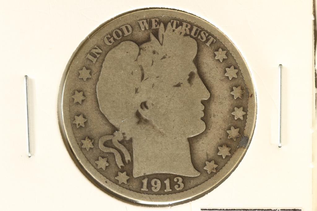1913 BARBER HALF DOLLAR KEY DATE (GOOD) (1 of 2)