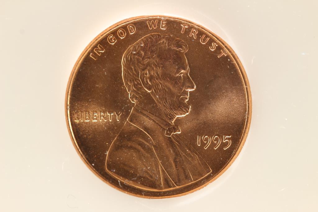 1995 DOUBLE DIE OBV. LINCOLN CENT BRILLIANT UNC (1 of 3)