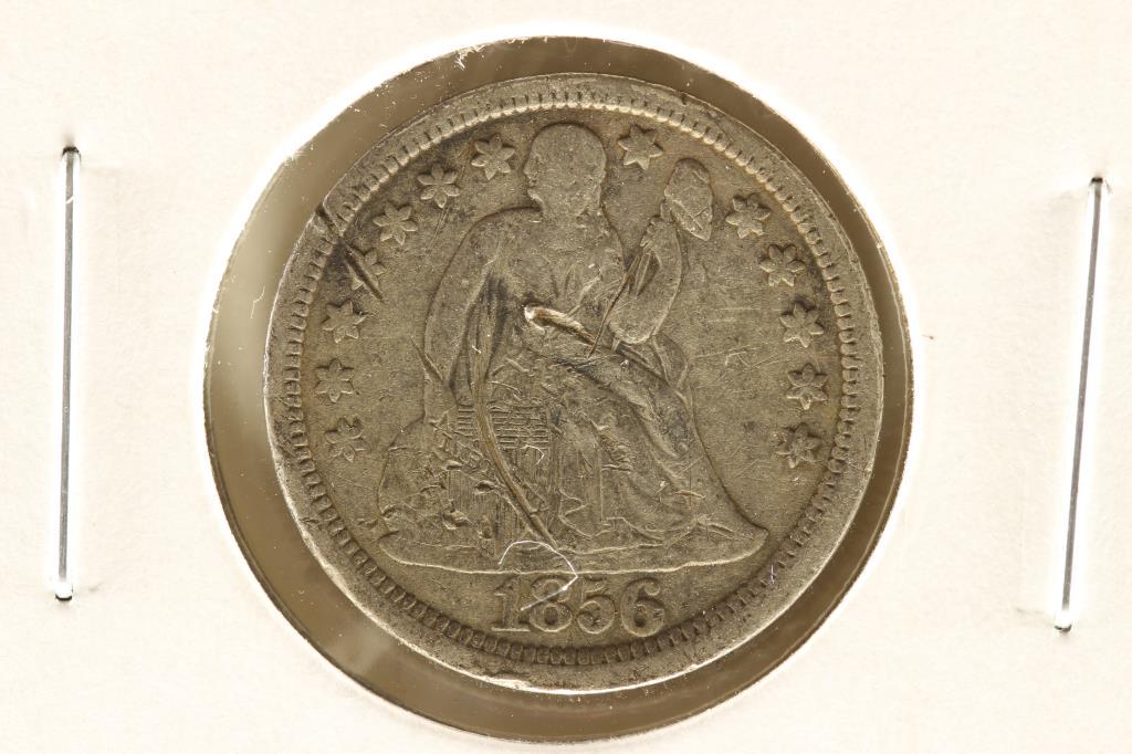 1856 SEATED LIBERTY DIME (FINE) SCRATCHED (1 of 2)