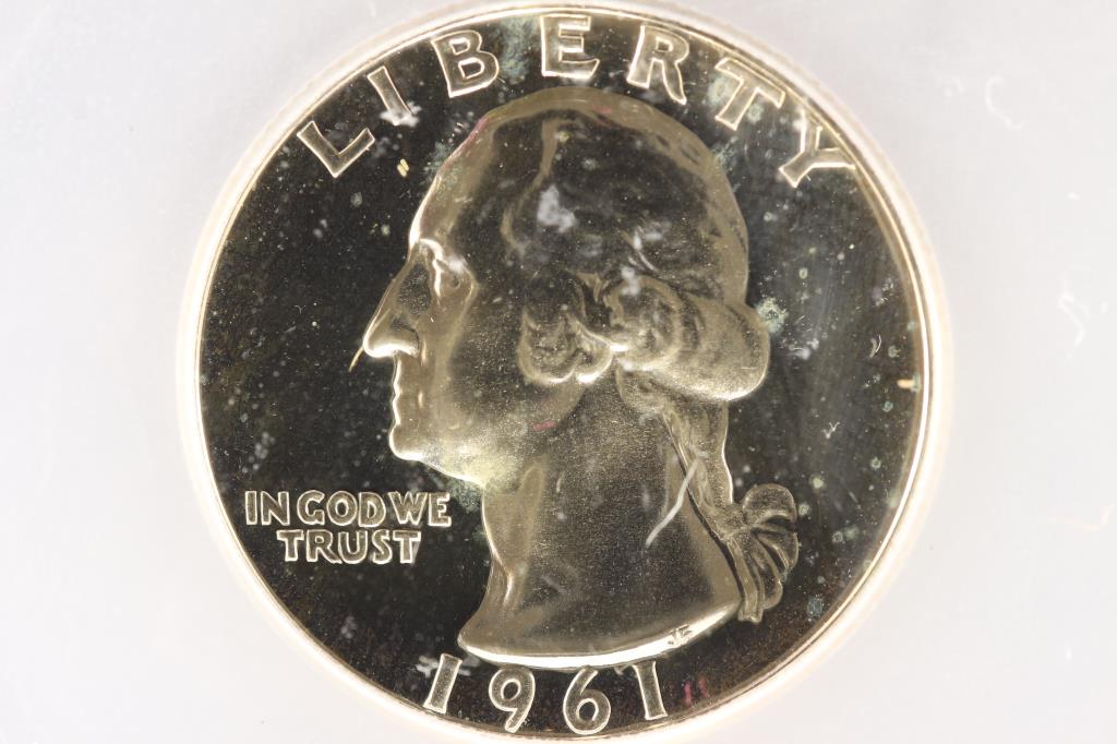 1961 WASHINGTON SILVER QUARTER ICG PR68 (1 of 3)