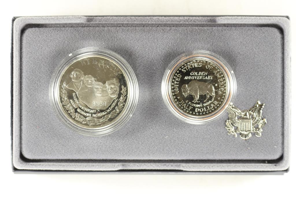 1991 MT. RUSHMORE 2 COIN PROOF SET (1 of 3)