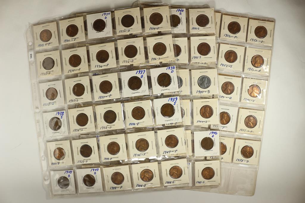 86 ASSORTED 1929-1957 LINCOLN WHEAT CENTS (1 of 4)