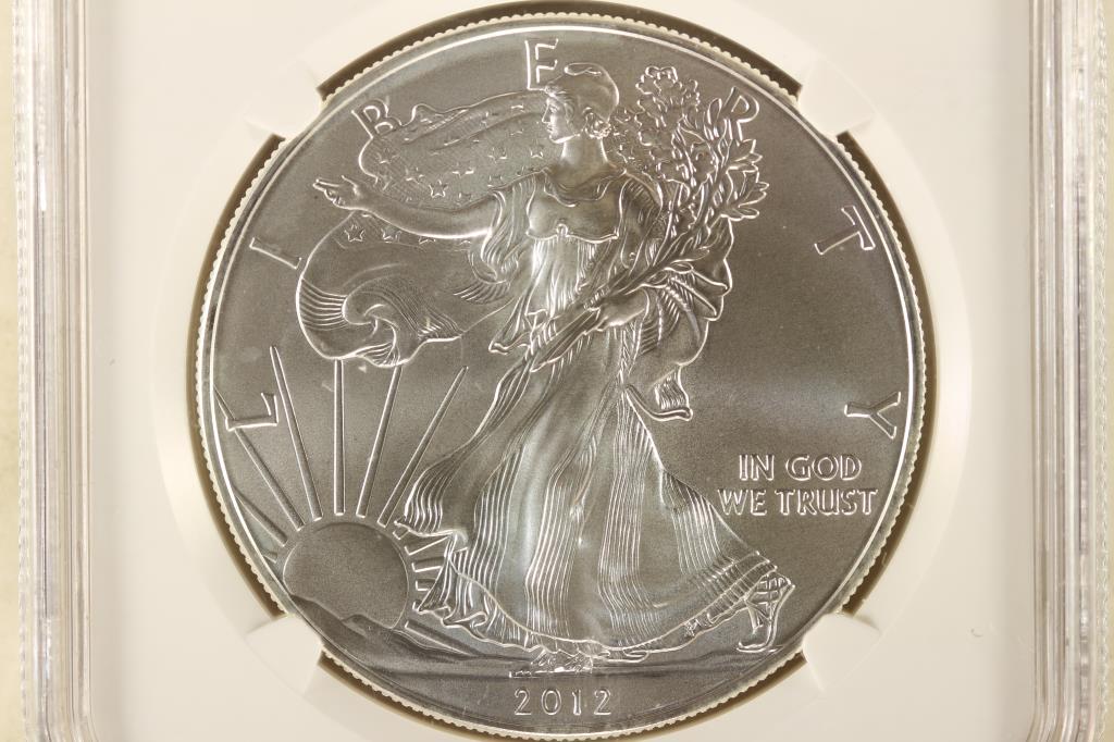 2012 AMERICAN SILVER EAGLE NGC MS70 EARLY RELEASES (1 of 3)