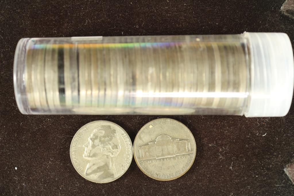 ROLL OF 40-1944-S 35% SILVER JEFFERSON WAR NICKELS (1 of 1)