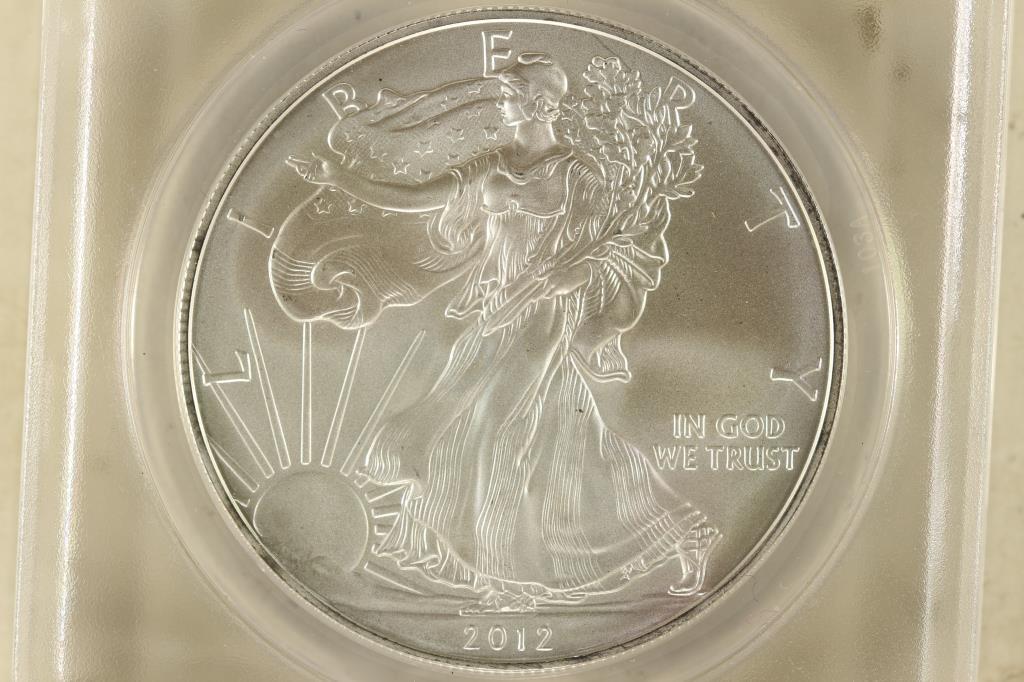 2012 (S) AMERICAN SILVER EAGLE ANACS MS70 (1 of 3)