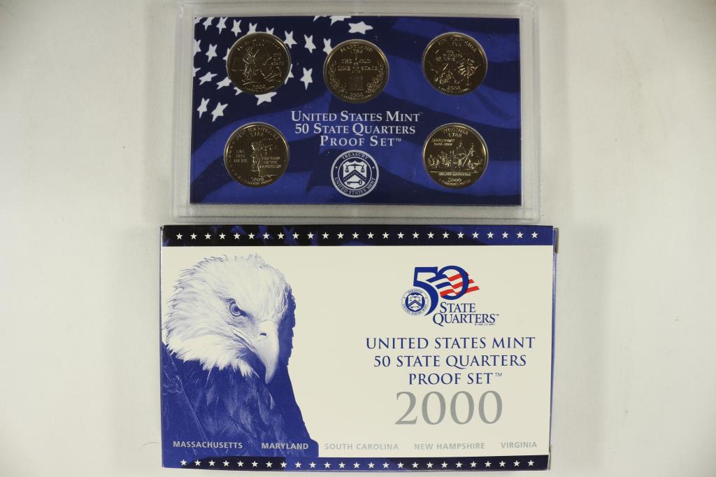 2000 US 50 STATE QUARTERS PROOF SET WITH BOX (1 of 2)