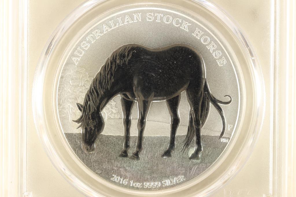 2016-P AUSTRALIA STOCK HORSE SILVER DOLLAR PCGS (1 of 3)