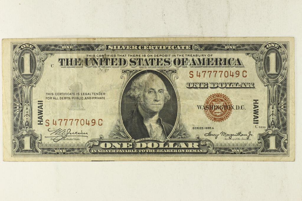 1935-A HAWAIIAN OVERPRINT $1 SILVER CERTIFICATE (1 of 2)