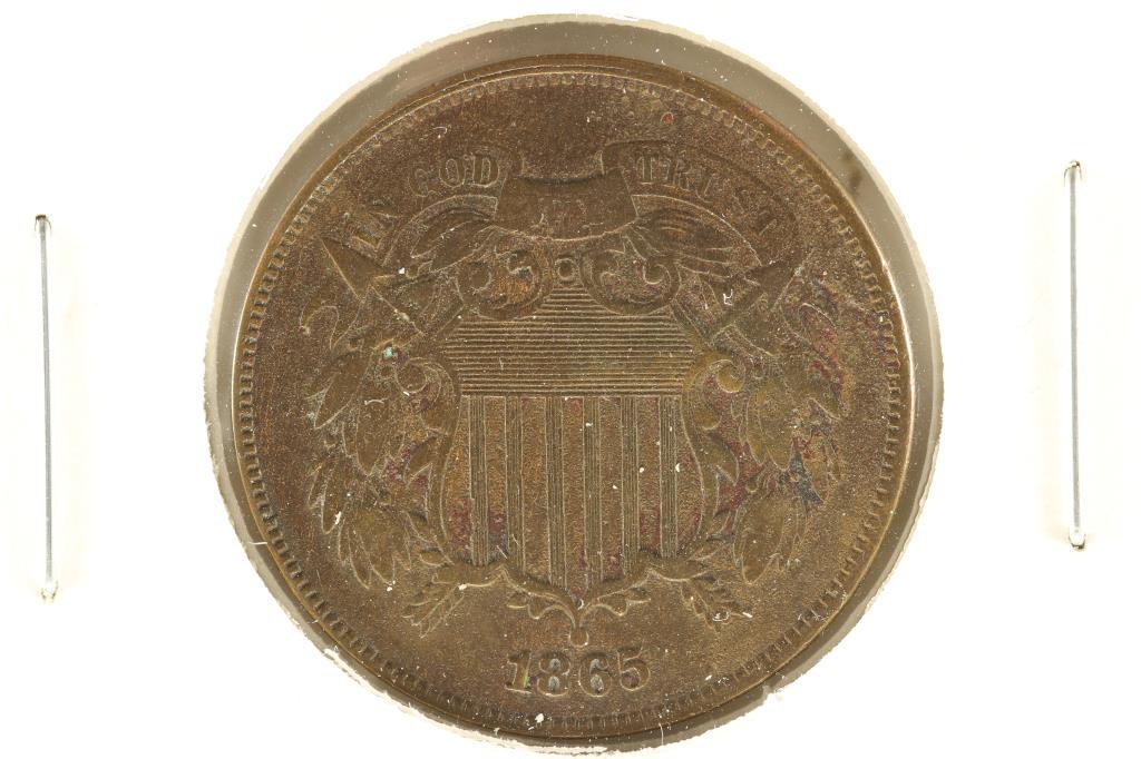1865 US TWO CENT PIECE (FINE) (1 of 2)