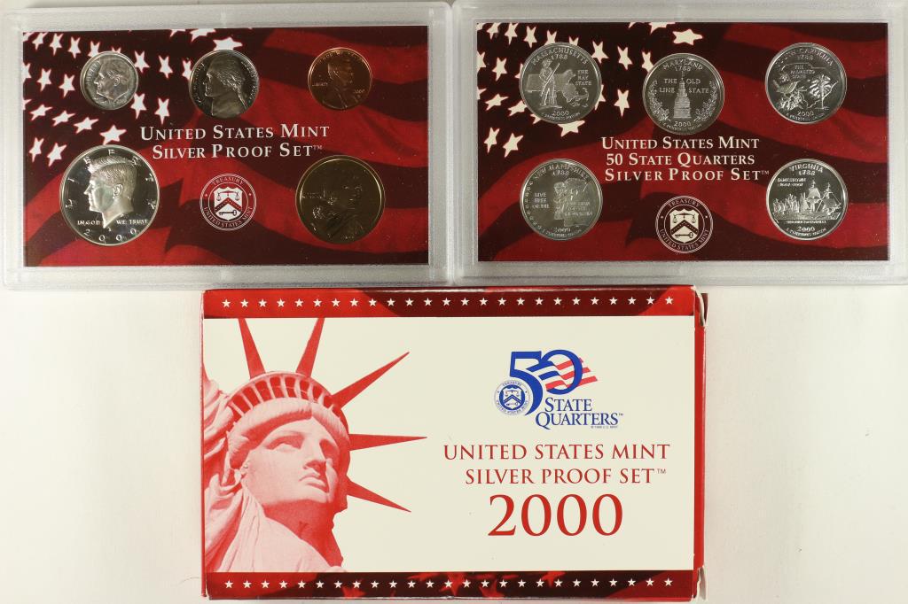 2000 US SILVER PROOF SET (WITH BOX) (1 of 2)