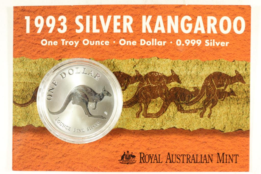 1993 AUSTRALIA SILVER KANGAROO DOLLAR (1 of 2)