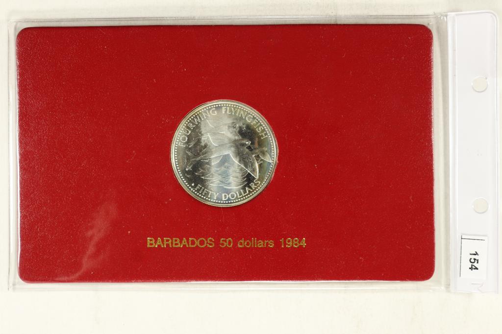 1984 BARBADOS SILVER BRILLIANT UNC SILVER (1 of 2)