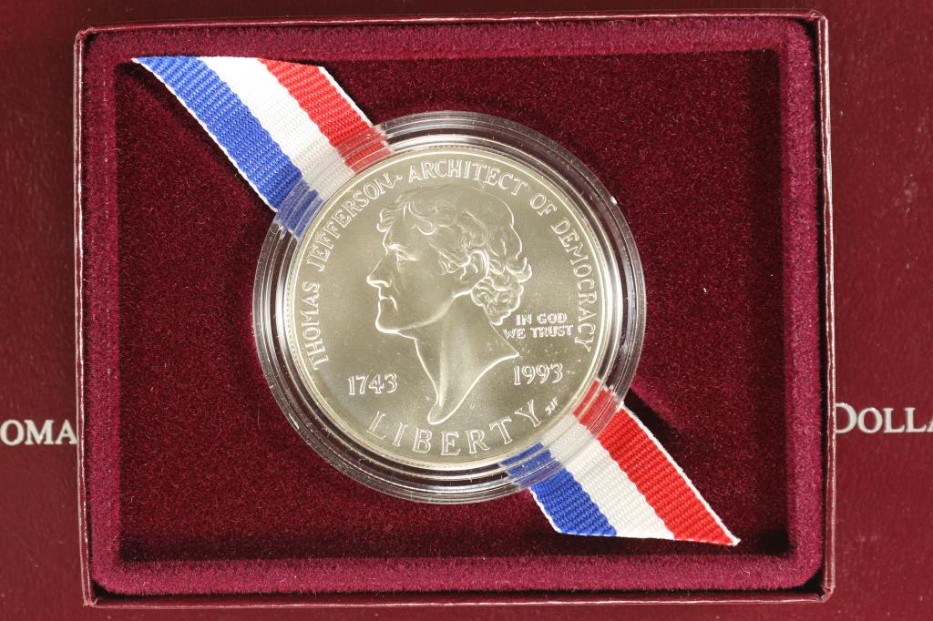 1993 THOMAS JEFFERSON 250TH ANNIVERSARY UNC (1 of 4)