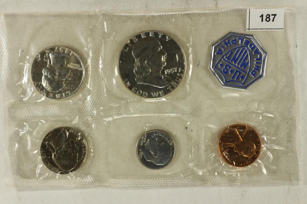 1957 US SILVER PROOF SET NO ENVELOPE (1 of 2)