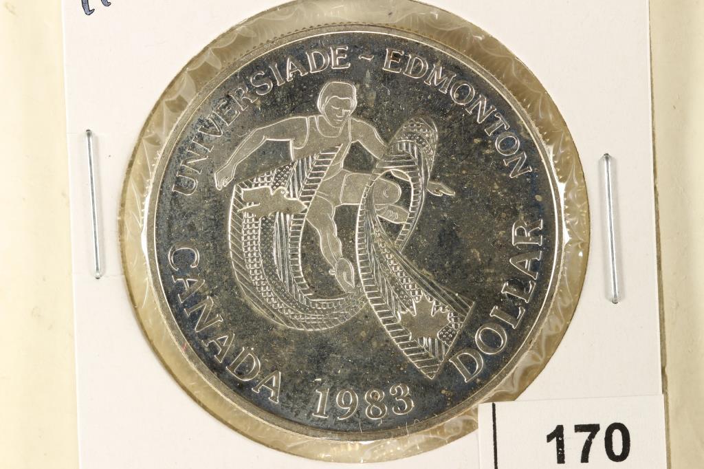 1983 CANADA EDMONTON PROOF SILVER DOLLAR (1 of 2)