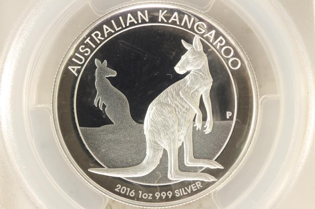 2016-P AUSTRALIA KANGAROO HIGH RELIEF SILVER (1 of 3)